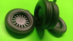 69 1969 Chevy Camaro Z28 1/12 Rally Rims Derby Cap Wheels Firestone Tires Backs