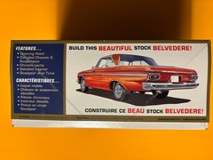 1964 PLYMOUTH BELVEDERE 2 DOOR HARDTOP MODEL KIT AMT ROUND 2 1/25 SCALE NEW LOOK