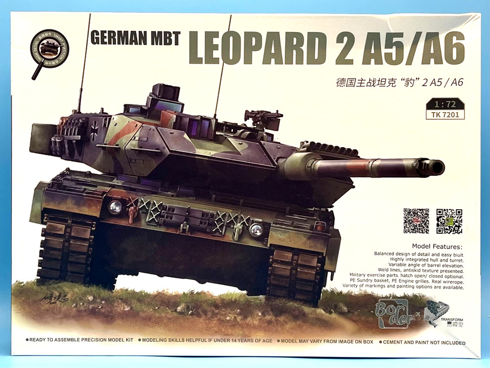 Border 1/72 TK7201 German MBT Leopard 2A5/A6 Brand New Complete Kit