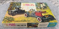 Aurora ’22 Ford Double Deuce T Stock & Street Rod *EMPTY BOX* for model kit vtg