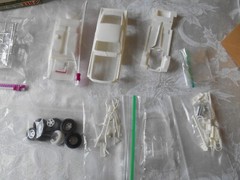 1968 Shelby Cobra GT500 AMT 1/25 kit number T296 200 with record inside vintage