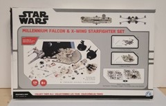 Star Wars 4D Paper Model Kit Millennium Falcon & X-Wing Starfighter Set 376 pcs