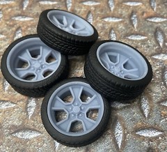 Resin 21/20 Inch 80s Camaro/Monte Carlo Model car Wheels/Tires 1/24 1/25 scale