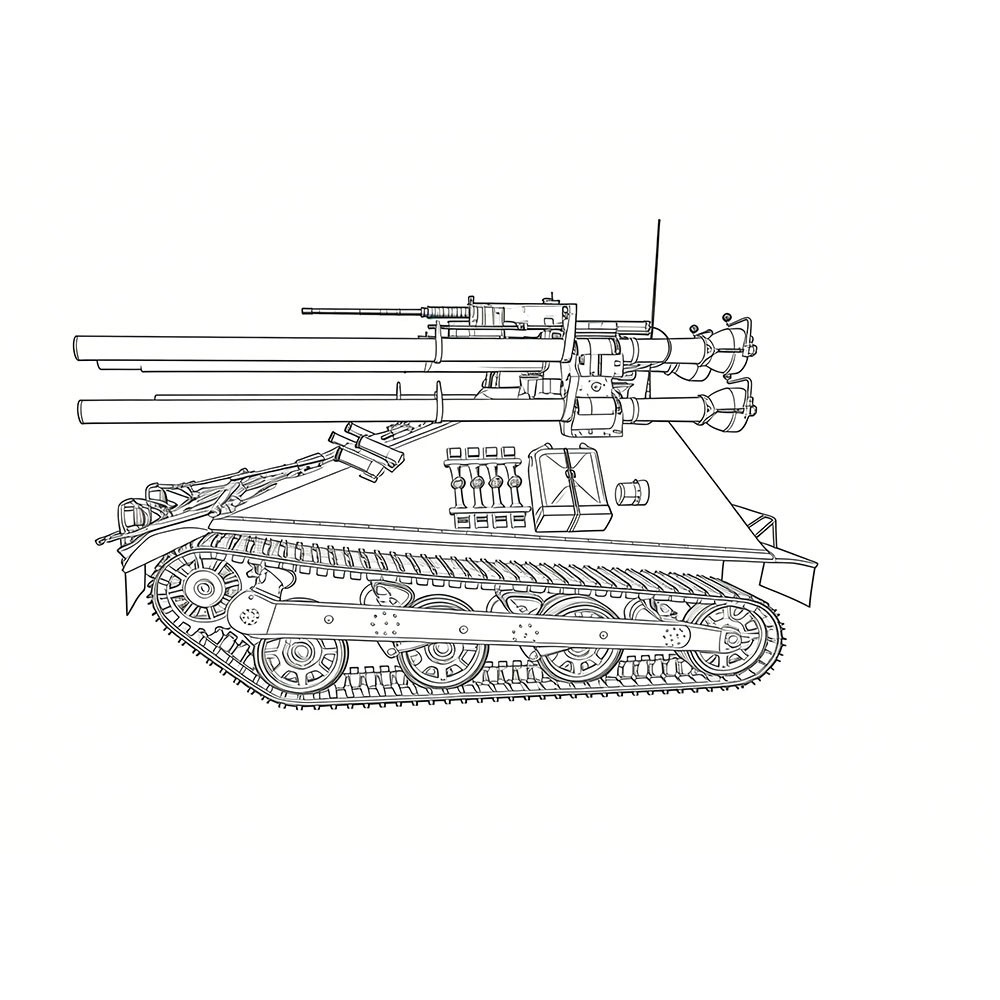 MRY-SFW SS140 1/200/350/700 Model US Multiple 106mm Self-propelled Rifle M50