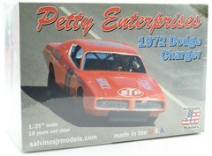 Salvinos JR Models PEDC1972D 1:25 Richard Petty 1972 Dodge Charger Car Model Kit