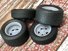 1/24 Scale: 15-inch “Chevoit Rebel” Resin Wheels W/ Wide Rear Tires