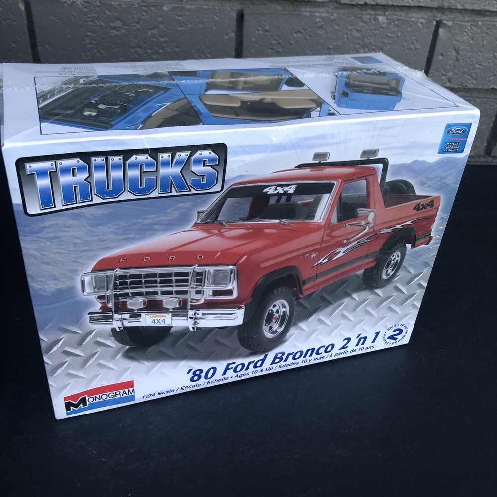 Monogram Trucks 1980 ’80 Ford Bronco 2 ‘n 1 85-7214 Sealed 1:24 Scale