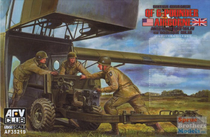 AFV35219 1:35 AFV Club British Ordnance QF 6-Pounder Anti-Tank Gun Mk IV on