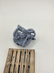 1/16 scale 3-D printed twin turbo supercharged big block engine
