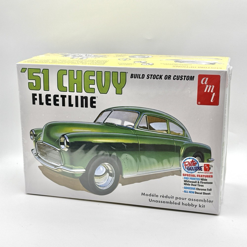 AMT ‘51 Chevy Fleetline 1/25 Scale Hobby Model Kit AMT1378 Retro Deluxe NEW