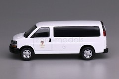 For 596 1:64 White GMC Express 3500 Police Van Diecast Display Gift Collection