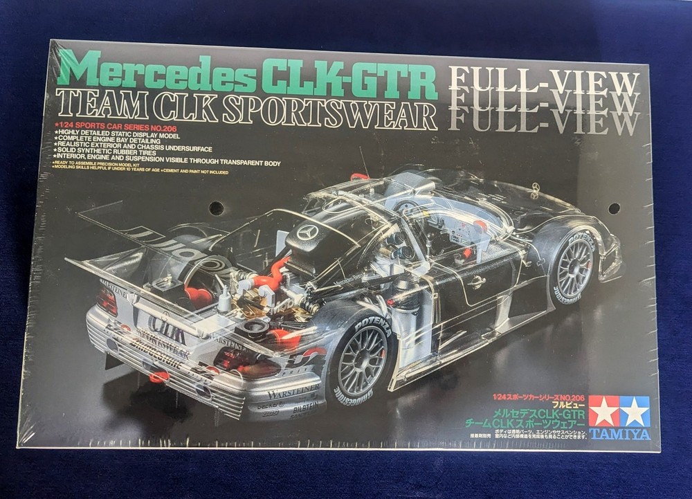 Tamiya Mercedes CLK GTR Team Sportswear Racecar Full View 1/24 Model Kit – New