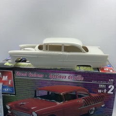 55 Chevy Bel Air Hard BODY W GLASS Slot Car? Grey Plastic 1:25 LBR Model Parts