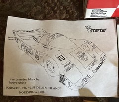 Starter Porsche 956 LUI Norisring 1984 Car Resin Kit 1:43 Made In France