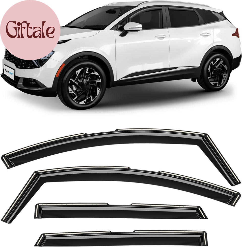 In-Channel Incredibly Durable Rain Guards for Kia Sportage 2023-2026, Original W