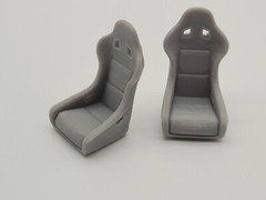 1/24, 1/25 scale racing and drifting car seats (set of 2)