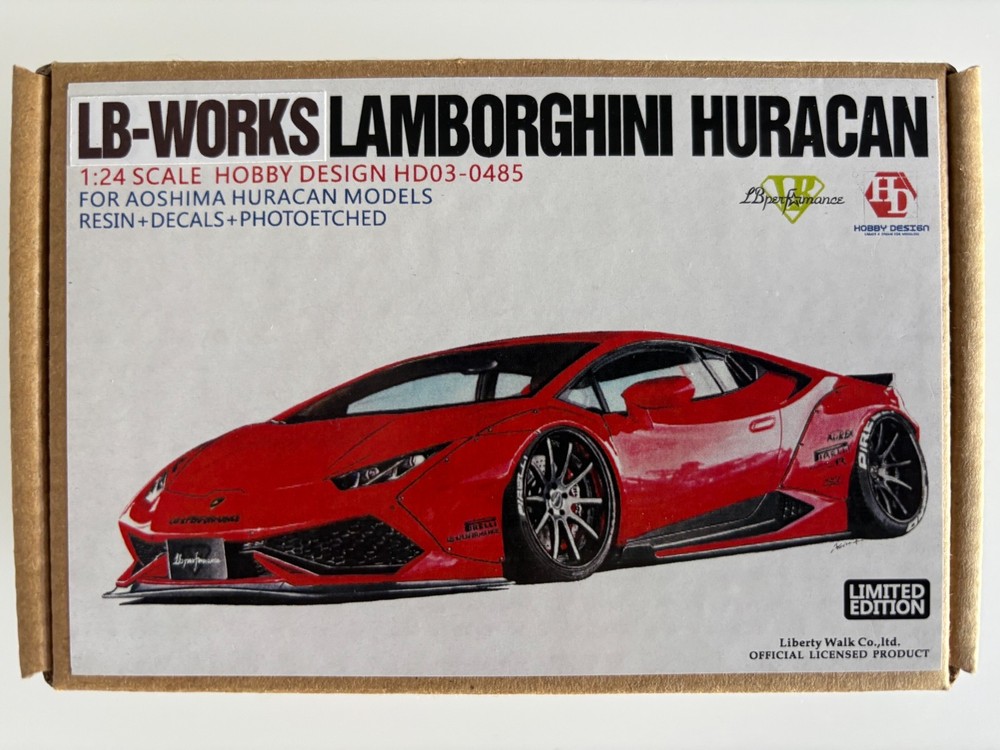 1/24 Hobby Design LB-Works Lamborghini Huracan for Aoshima (not Fujimi Tamiya)