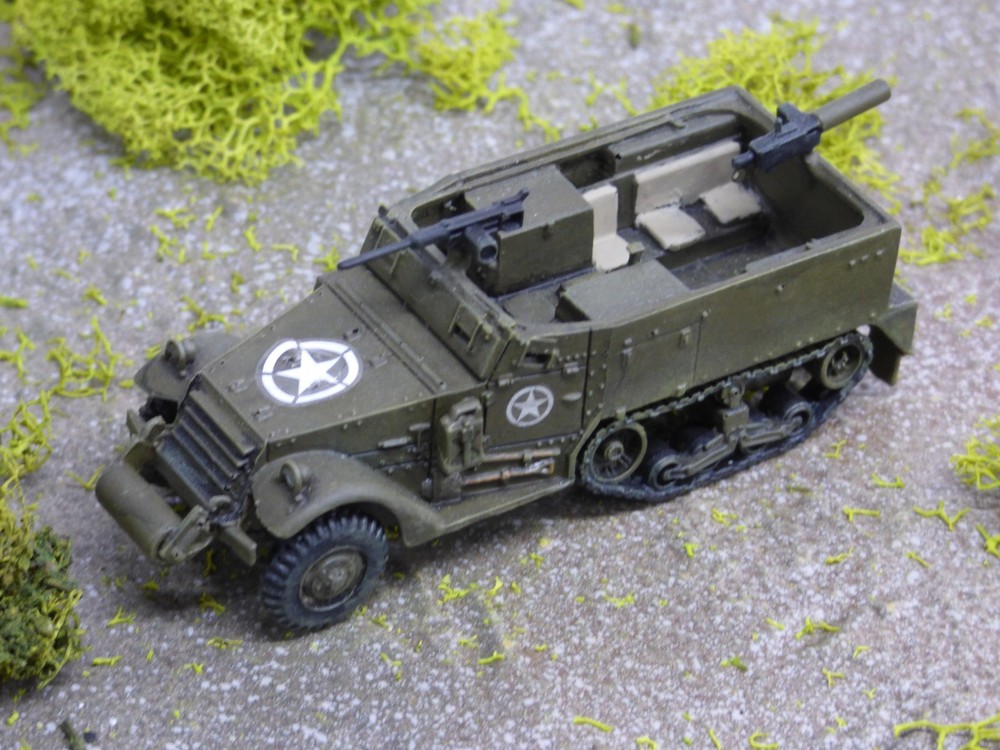 Unbranded / Roco Minitanks Compatible WWII US M-3 Halftrack W/MG Lot#9252B©