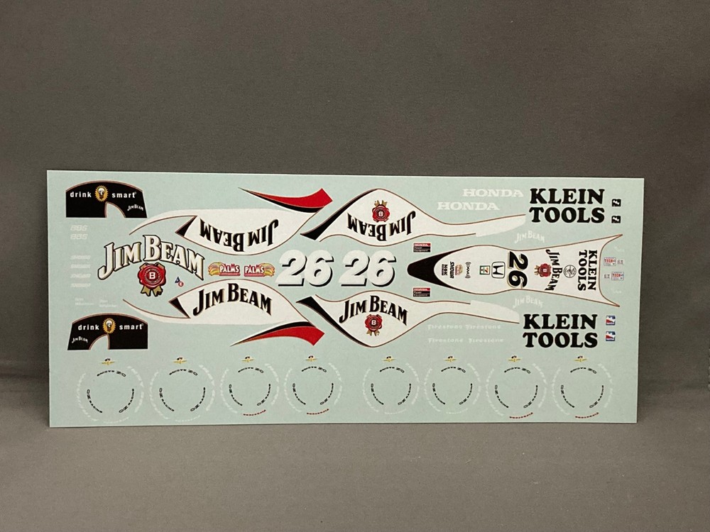 Indycal 1/25 Car 26 Jim Beam 2005 Indy 500 Winner D. Wheldon