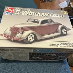 1 25 scale model parts 1936 Ford 5 Window Coupe Trophy And Stand Only