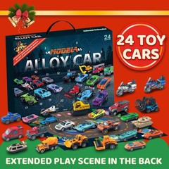 Advent Calendar 2025 for Kids Alloy Car Engineering Set Boys coloful