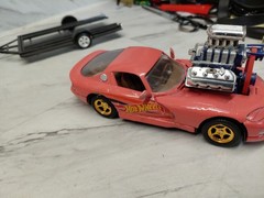 Model Junkyard/parts Plastic ,Nice Custom Car Lot Of 3 Race Car/ Truck/Trailer