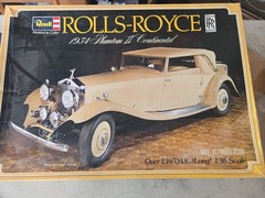 Vintage Revell 1934 Rolls Royce Phantom II Continental 1:16 Model Kit #H-1294