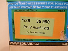 EDUARD 1/35 35990 PZ. IV AUSF. F2/G (DRAGON 6360 kit)