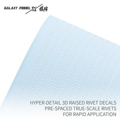 Galaxy G48147-153 1/48 Hyper-Detail 3D Raised Rivet Decals For Rapid Application