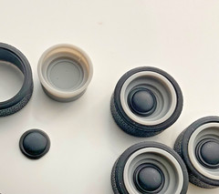 20” Smoothie Wheels & Tires Set 1/24 Scale Custom Hot Rod Model Car Truck Parts