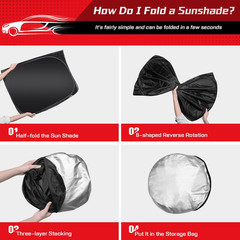 Windshield Sun Shade for Acura MDX 2021-2025 2026, Custom Fit Foldable Front Win