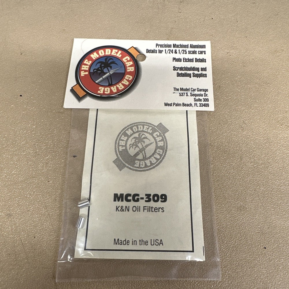 Model Car Garage 309 1/25 Scale K&N Oil Filters Turned Aluminum