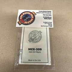 Model Car Garage 309 1/25 Scale K&N Oil Filters Turned Aluminum