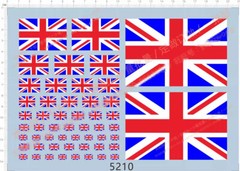 All Size 6-90mm UK RN England National Flag Sport Car Markings Water Slide Decal