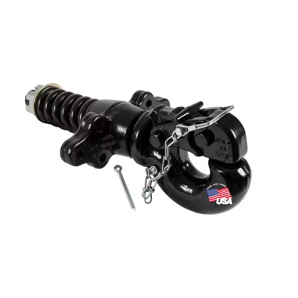 25 Ton Swivel Pintle Hook Hitch Mount Fits 2 In. to 3 In. Lunette Eye