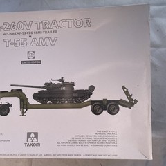 Takom 2095 1/35 Scale KRAZ-260V Tractor with Semi-Trailer and T-55 AMV NIB READ*