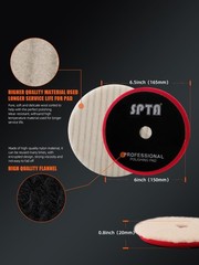 Buffing Polishing Pads Spta 7Pc 6.5 Inch Face For 6Inch 150Mm Backing Plate