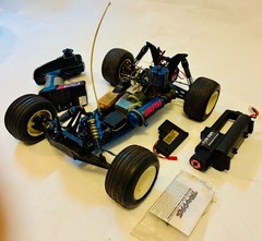 Collectible model racer O.S. car with O.S. Max model engine – unknown condition