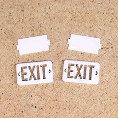 1/10 Scale Exit Sign for RC and Model Car Shop, Garage, Diorama (Set of 2)