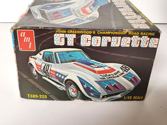 Vintage AMT Model Kit #T389 John Greenwood GT Corvette Racing 1/25 Parts Sealed