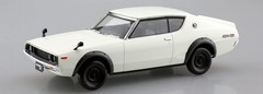 AOSHIMA 1/32 The Snap Kit Series Nissan C110 Skyline GT-R White Color Coded Plas