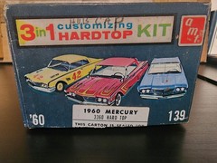 Vintage AMT 1960 Mercury Hardtop 3 in 1 Customizing Kit “BOX ONLY” N0. 139