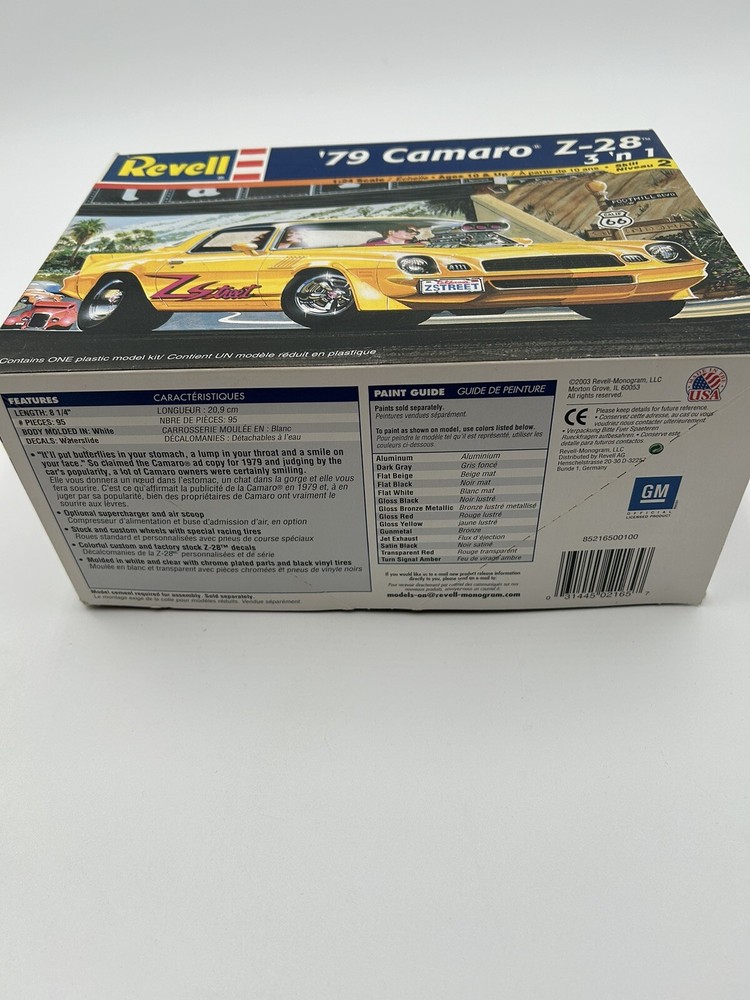 Revell ’79 Camaro Z-28 3 n’ 1 Model Car Kit Super Rare Made In 2003