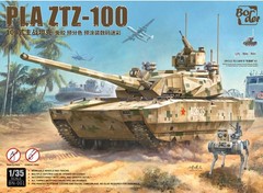 Border BN-001 1/35 PLA ZTZ-100 MBT w/ZRY222 Unmanned Vehicle & “Robot Wolves”