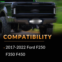 LED License Plate Light for 2017-2025 Ford F250 F350 F450 Super Duty Pickup Tru