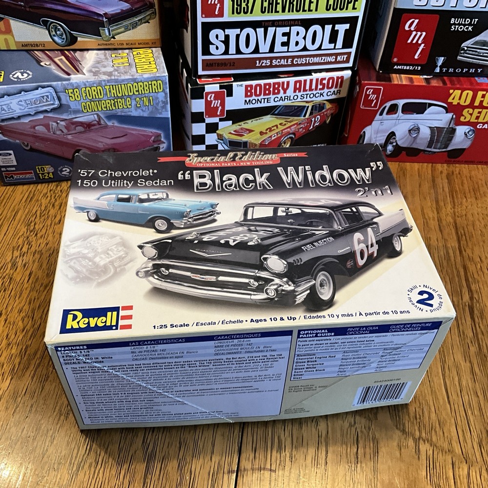 Revell 4240 1/25 Scale ’57 Chevrolet 150 Utility Sedan “Black Widow” Model Kit