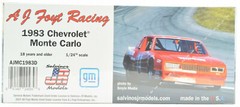 Salvino JR Models “Valvoline” AJ Foyt Racing 1983 Monte Carlo 1/24 Model Car Kit
