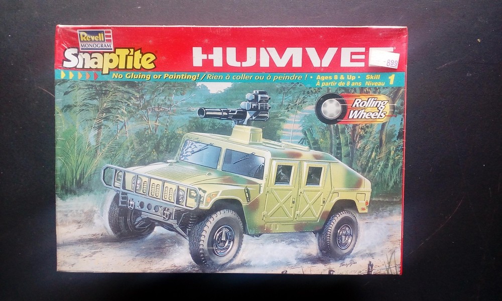 Revell Snaptite Military Humvee Hummer Model Kit # 85-1909 Factory Sealed Box