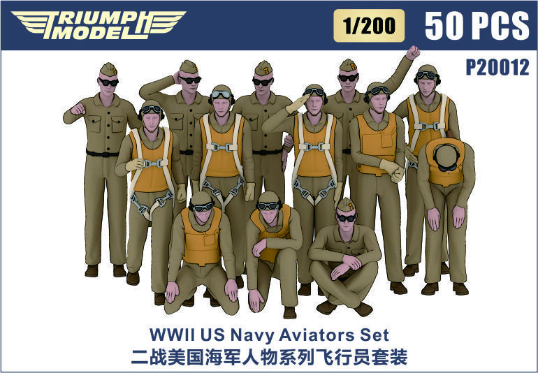 Triumph P20012 1/200 WW II US Navy Aviators Set 50 PCS