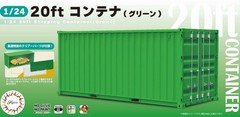 Fujimi 1/24 20ft Container #Green (L 252mm, W 101mm, H 110mm)